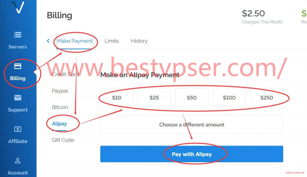 vultr 支持支付宝付款